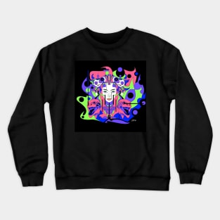 paninaro metal madness in ecopop abstract woman kaiju artsy Crewneck Sweatshirt